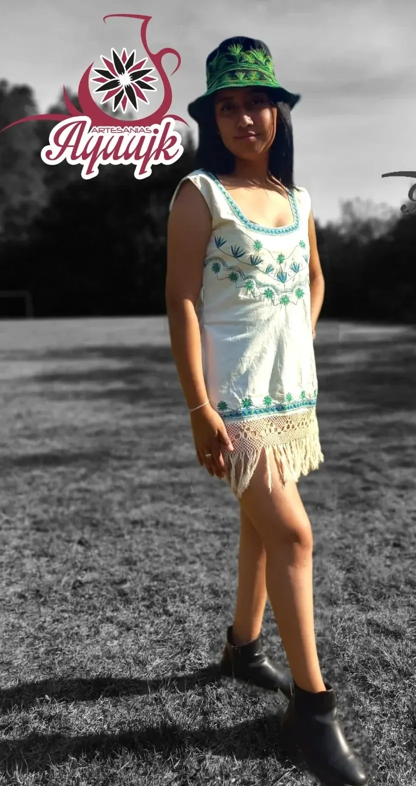 Vestido juvenil con terminados