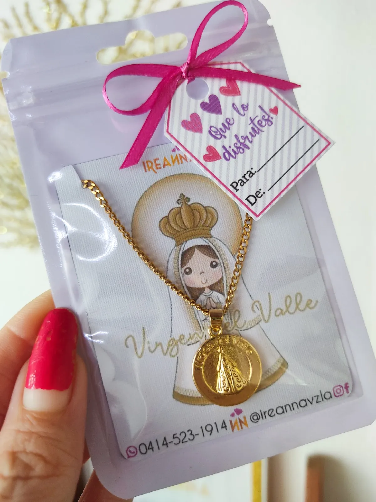 Cadena Virgen del Valle acero 