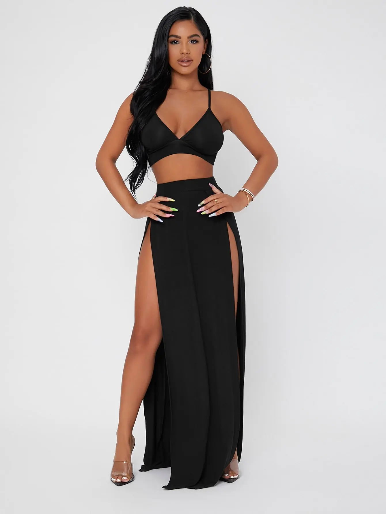 Conjunto de falda larga