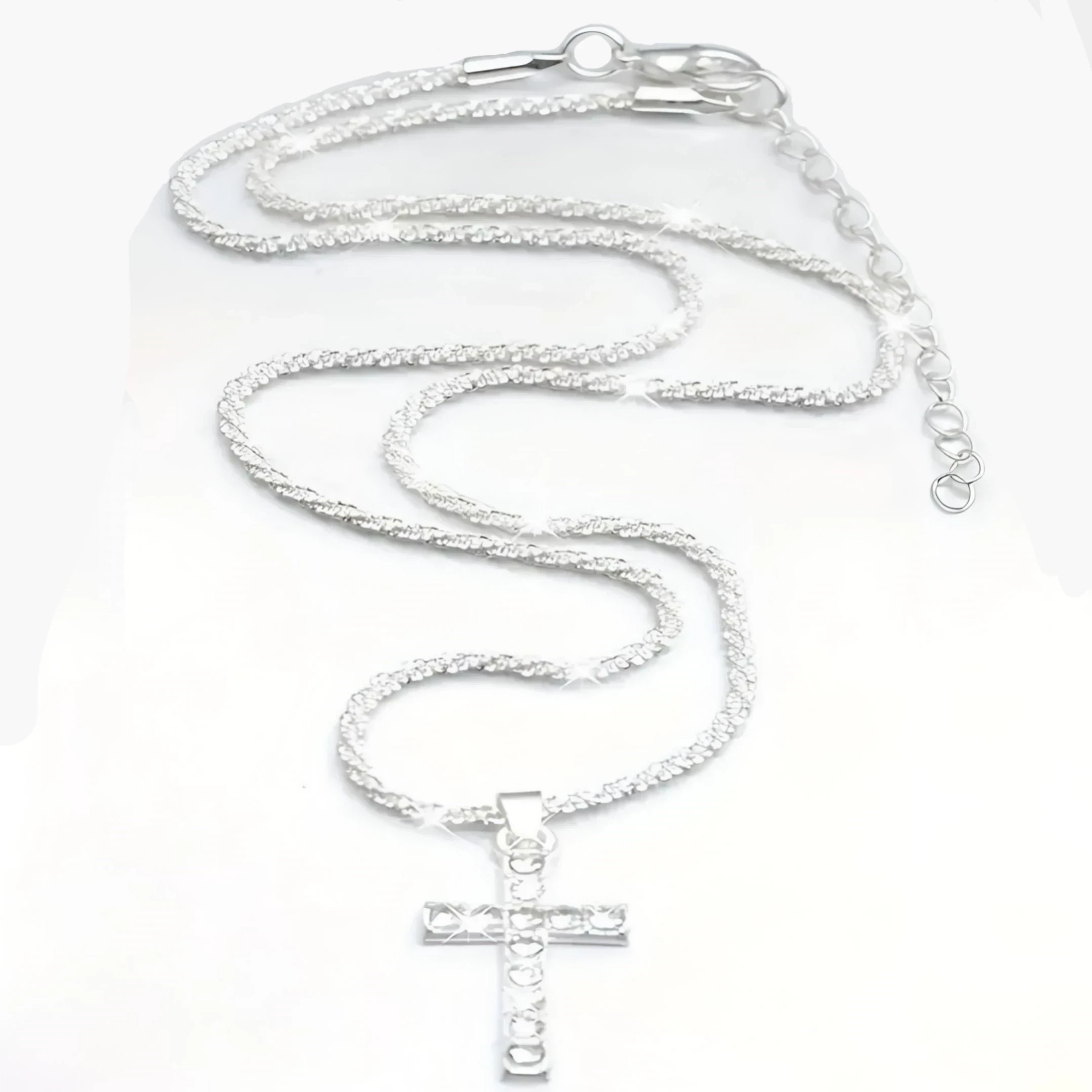CADENA NIÑA CON CRUZ PLATA 2