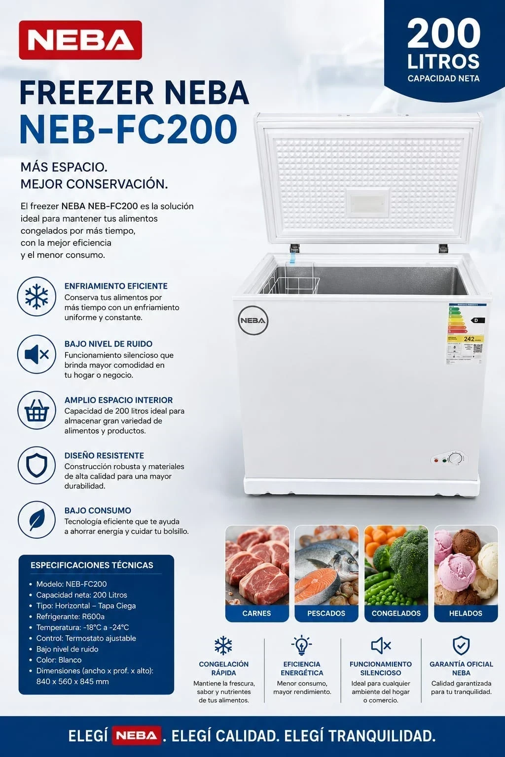 Freezer Neba FC200