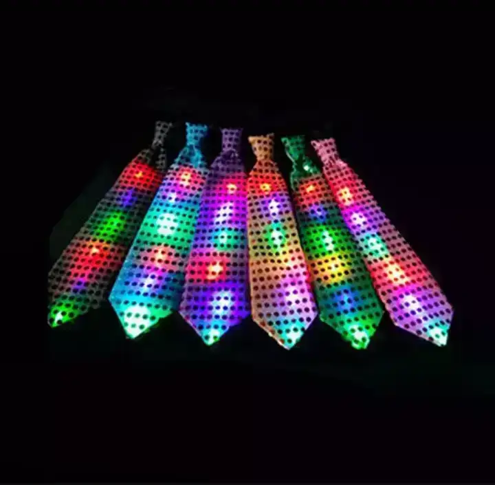 Corbata lentejuelas luminosa