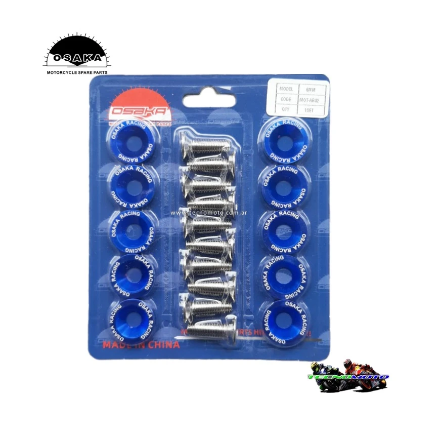 ARANDELA ALUMINIO 6MM AZUL -49956