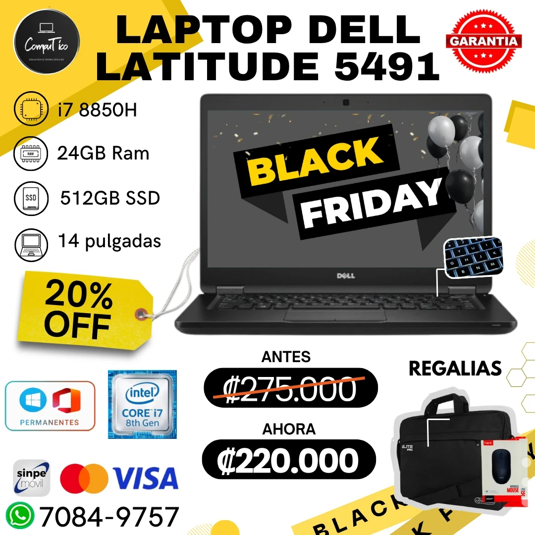 DELL 5491 i7 8850H 512/24GB 