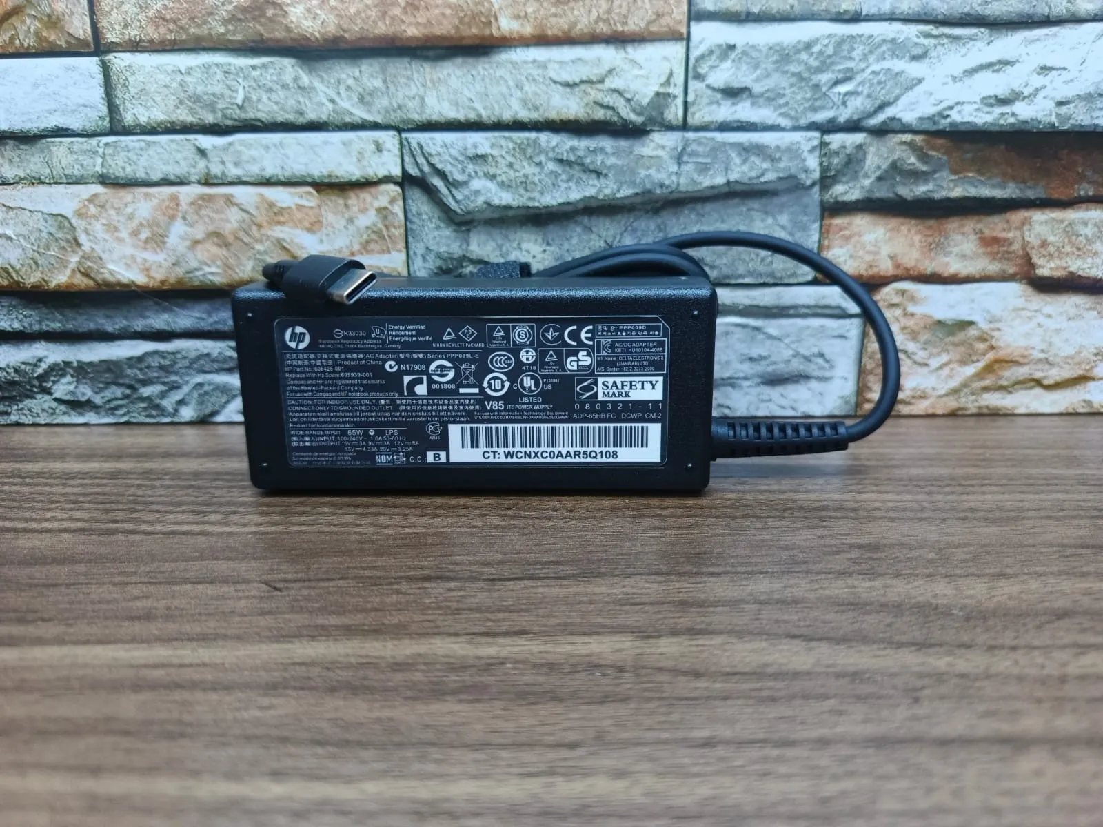 CARGADOR LAPTOP HP65WM 20V-3.25A TIPO C
