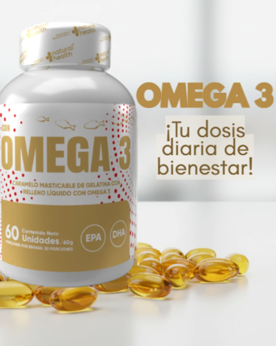 Omega 3 softgel sin sabor 