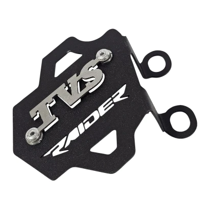 TVS RAIDER 125 Protector mordaza acero negro logo 3d cromado ML