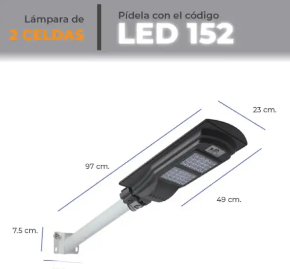 Lampara Led Urbana 2 Celdas  3