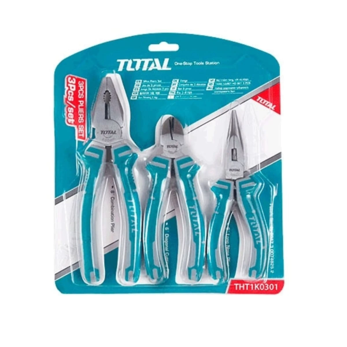 THT1K0301 Set de alicates 3pzs 8-6-6 total
