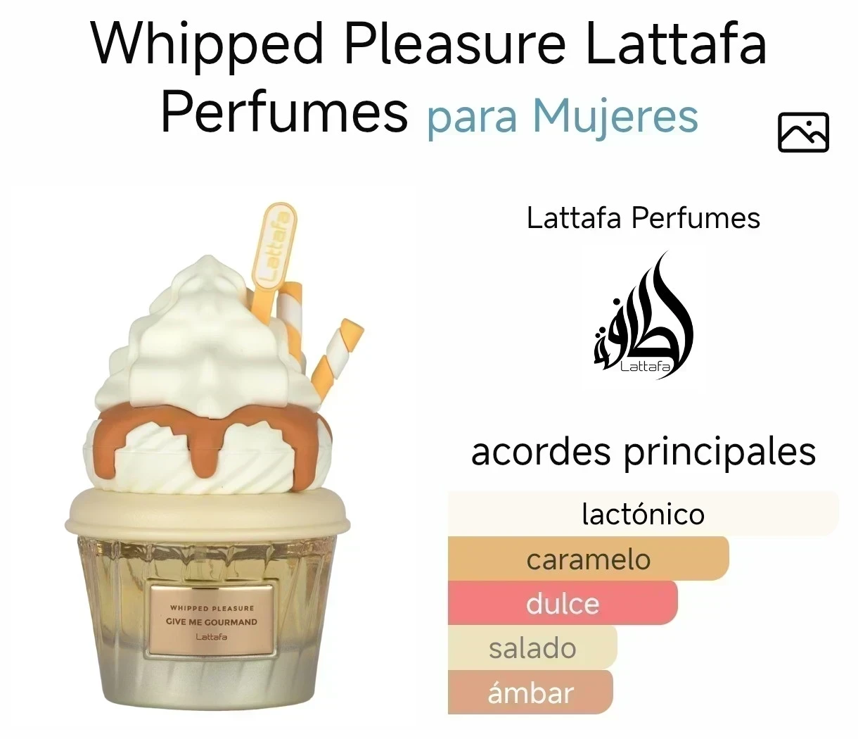 🍦 calidad 1.1 premium . Whipped Pleasure de Lattafa: El Capricho Gourmet que Mereces  100 ml 🍦✨  2