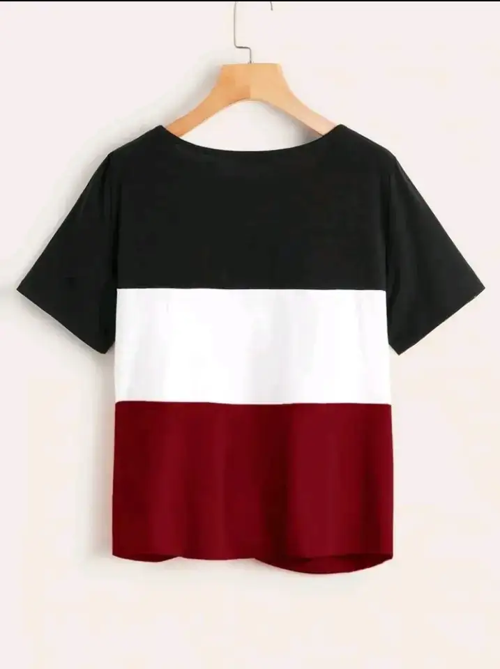 Camisa bajo girante de color combinado 2