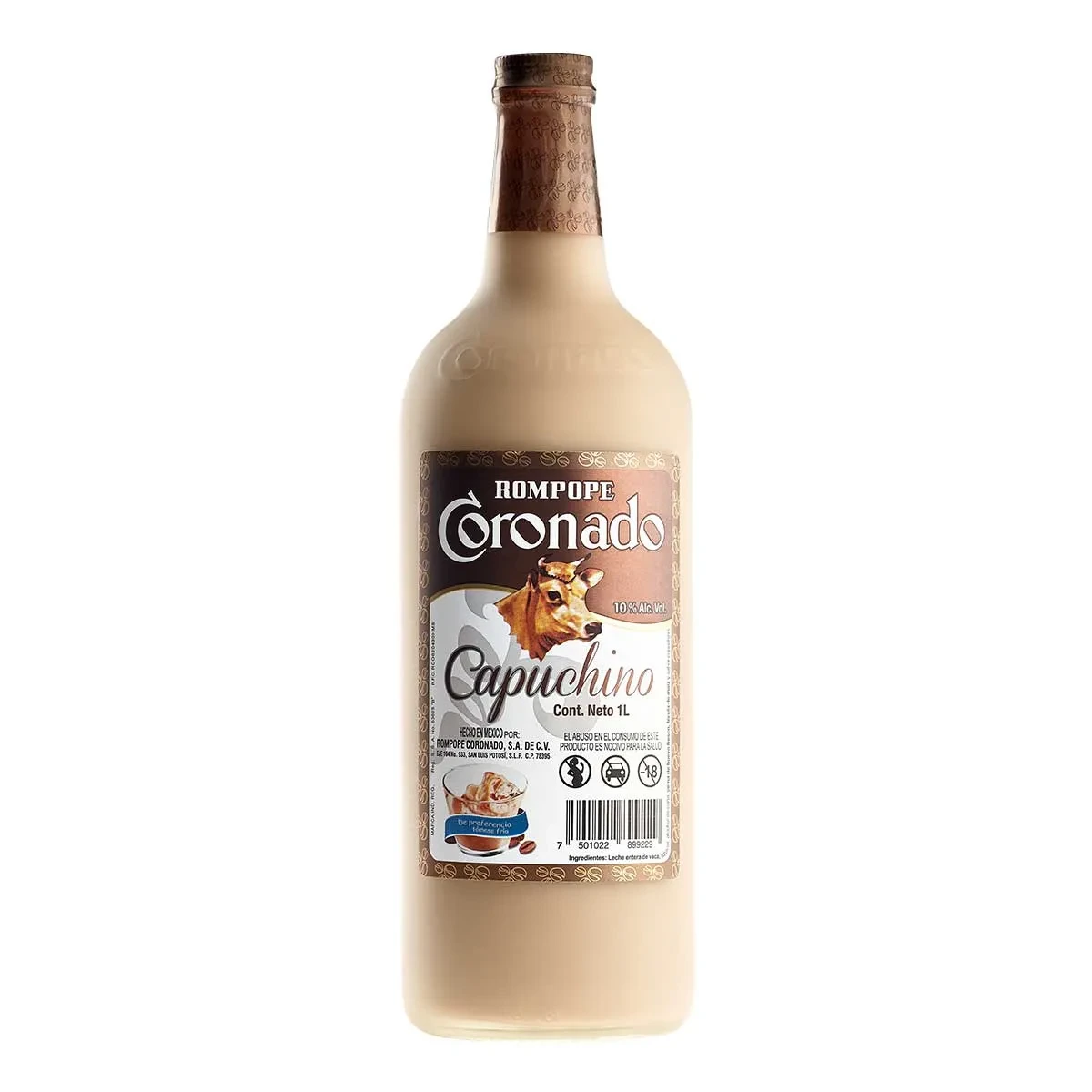 Rompope coronado capuchino 1 L 10 % ALC. VOL.