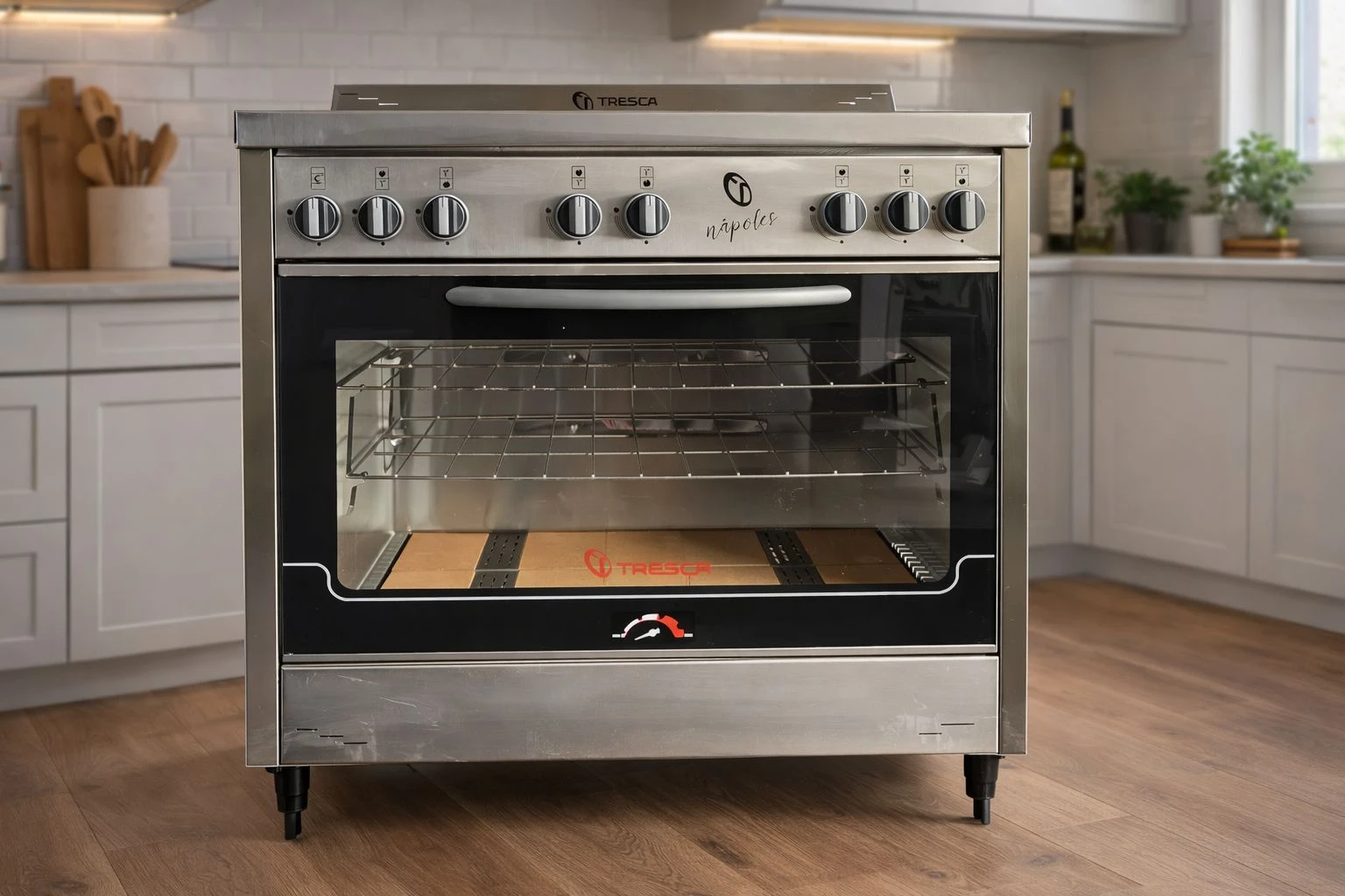 COCINA TAESCA 6 HORNALLAS 82CM ACERO INOXIDABLE 