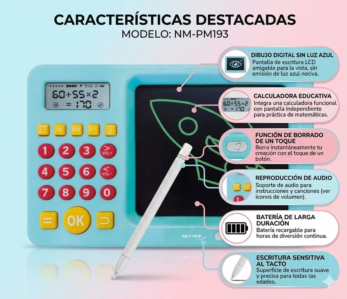 CALCULADORA PIZARRA MAGICA NETMAK 2