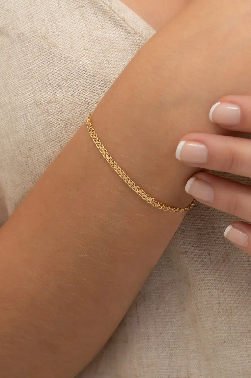 Pulsera Tejido Chino 3mm 16cms + Extensor  2