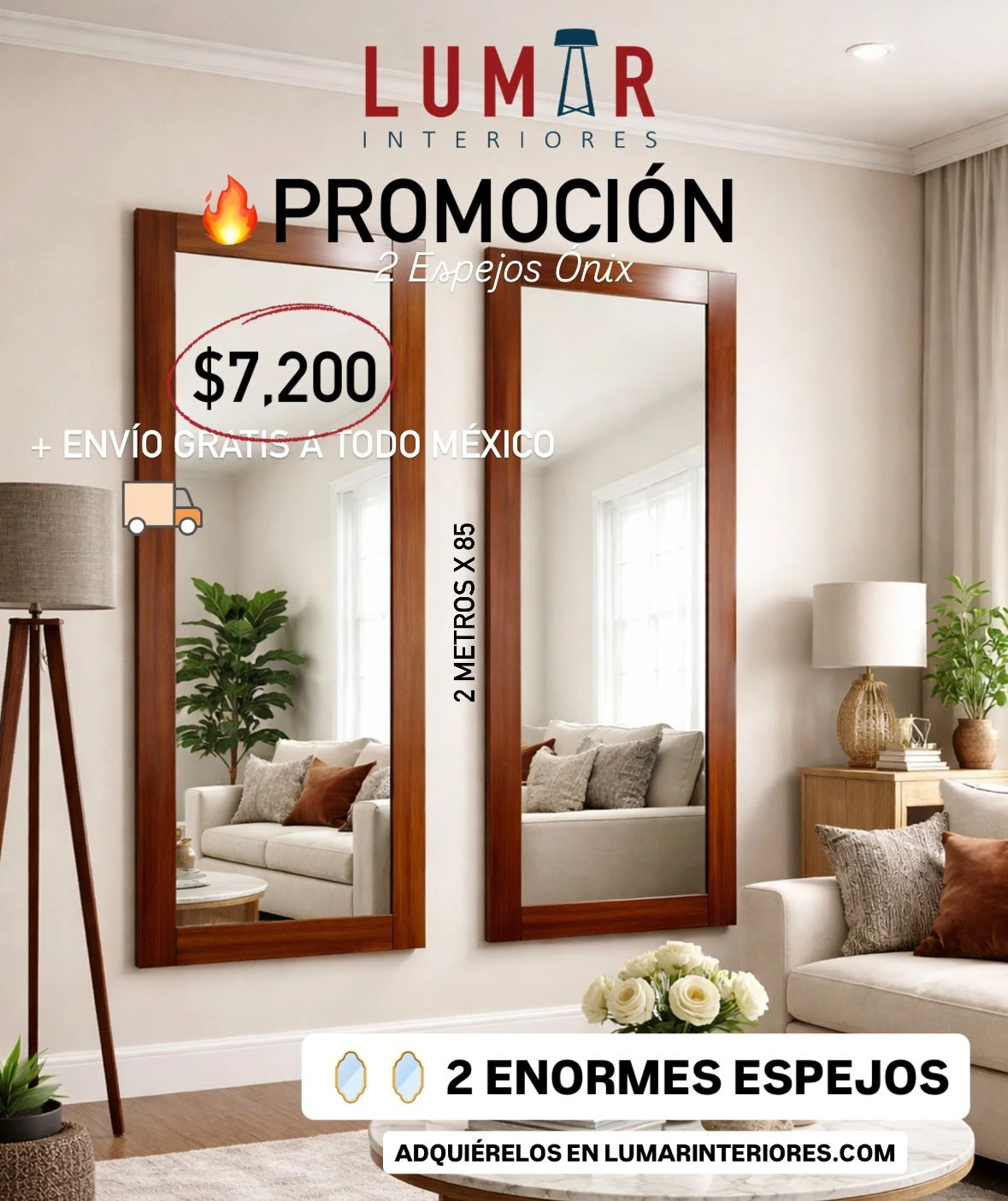 Set de 2 Espejos ONIX 200x85 cm 7