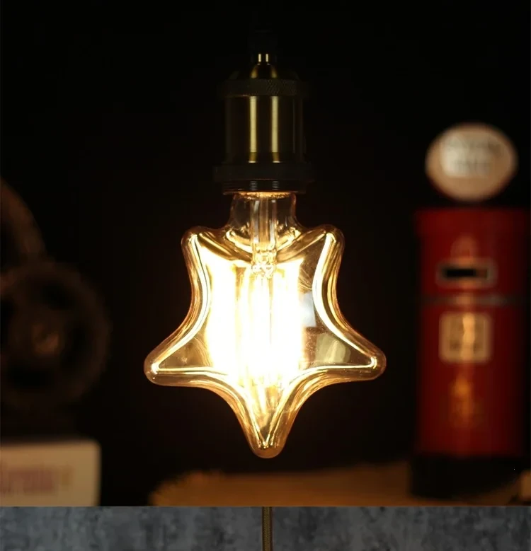 FOCO LED VINTAGE AMBAR TIIPO ESTRELLA E27 2