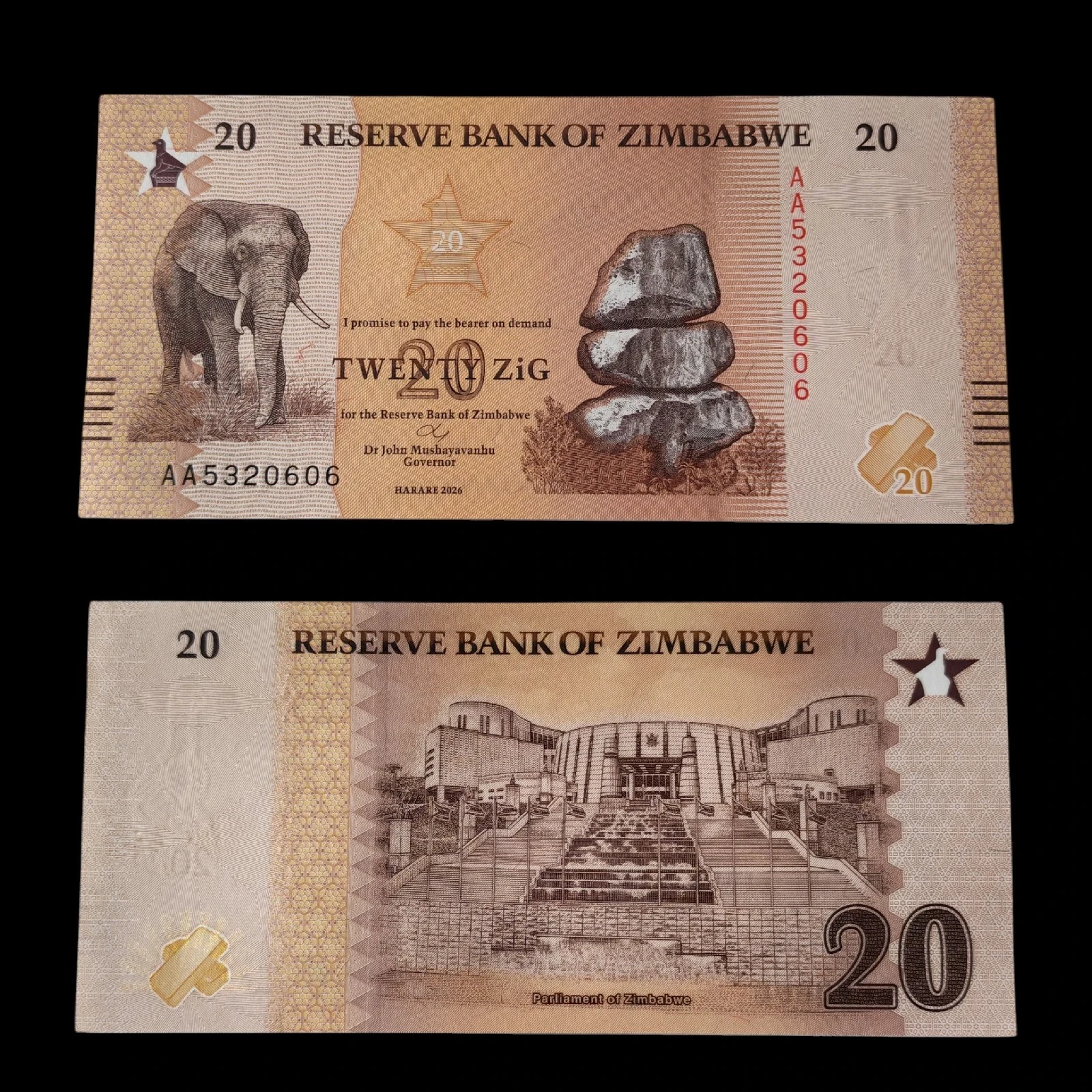 ° Zimbawe 20 Zig UNC