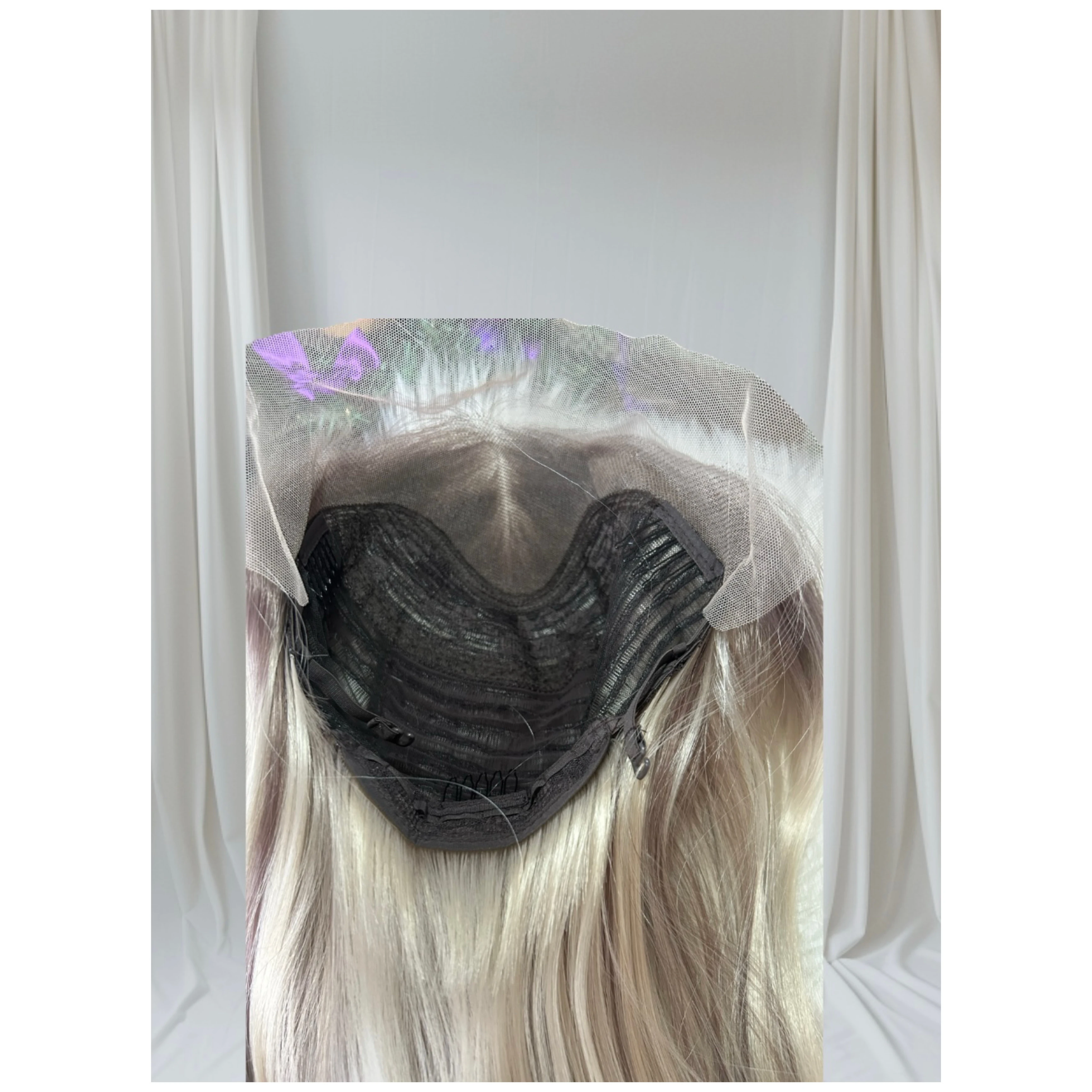 Peluca de cabello Semi Natural  fronral lace 13x4, 26 pulgada  4