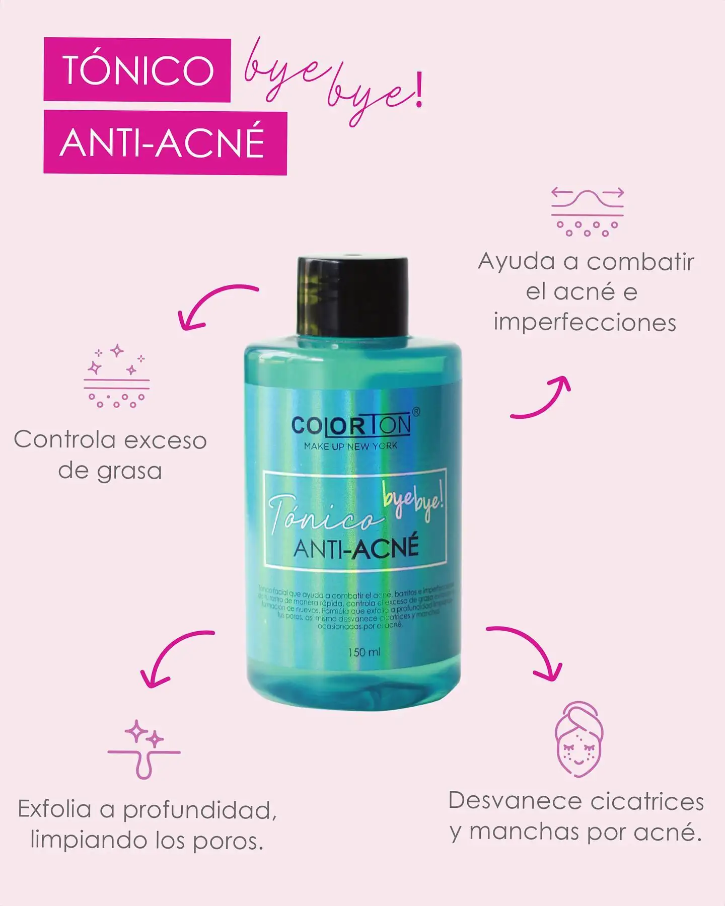 Tónico Facial Anti- acné- Colortón 