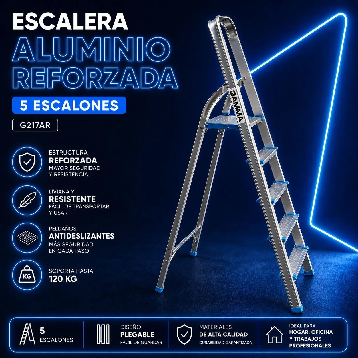 ESCALERA GAMMA  5 ESCALONES*