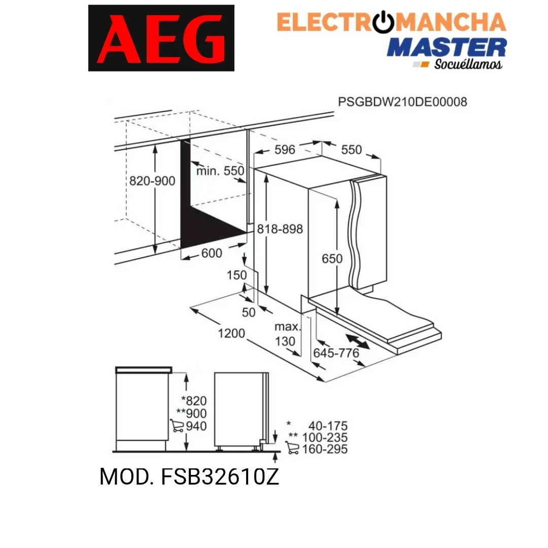 LAVAVAJILLAS AEG FSB32610Z INTEGRACION  E 4
