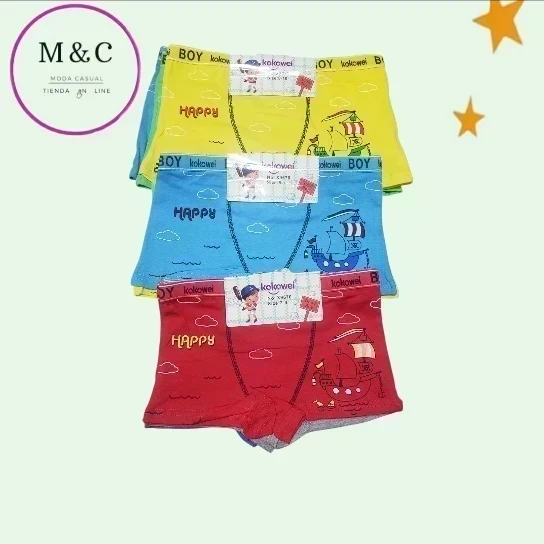 Boxer para niño T-G paq. de 3