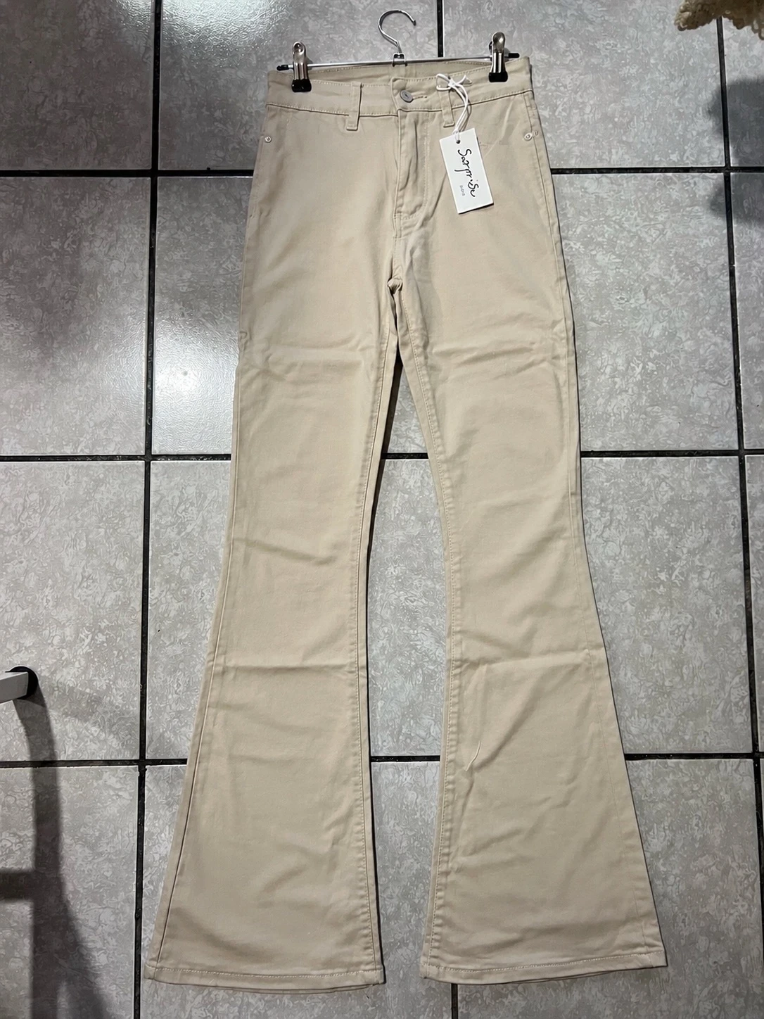 Pantalon Campana Caqui 2