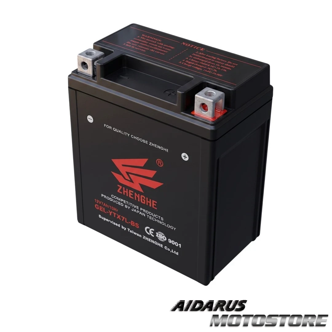BATERÍA DE GEL LIBRE DE MANTENIMIENTO ZHENGHE YTX7L-BS (12V 7AH)