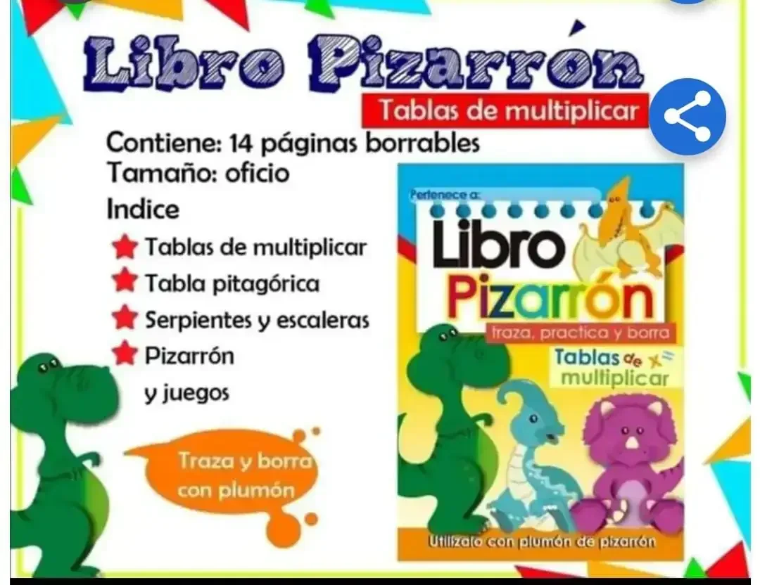 Libro pizarrón multiplicacion 