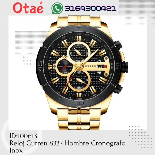 Reloj Curren 8337 Hombre Cronografo Inox 2