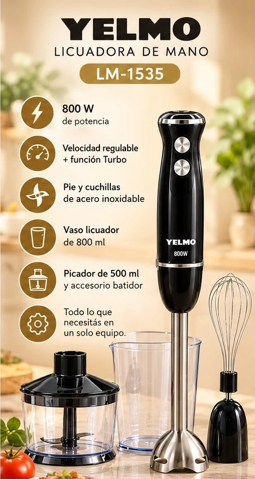MINIPIMER YELMO LM-1535 *CONSULTAR DISPONIBILIDAD CON EL VENDEDOR*