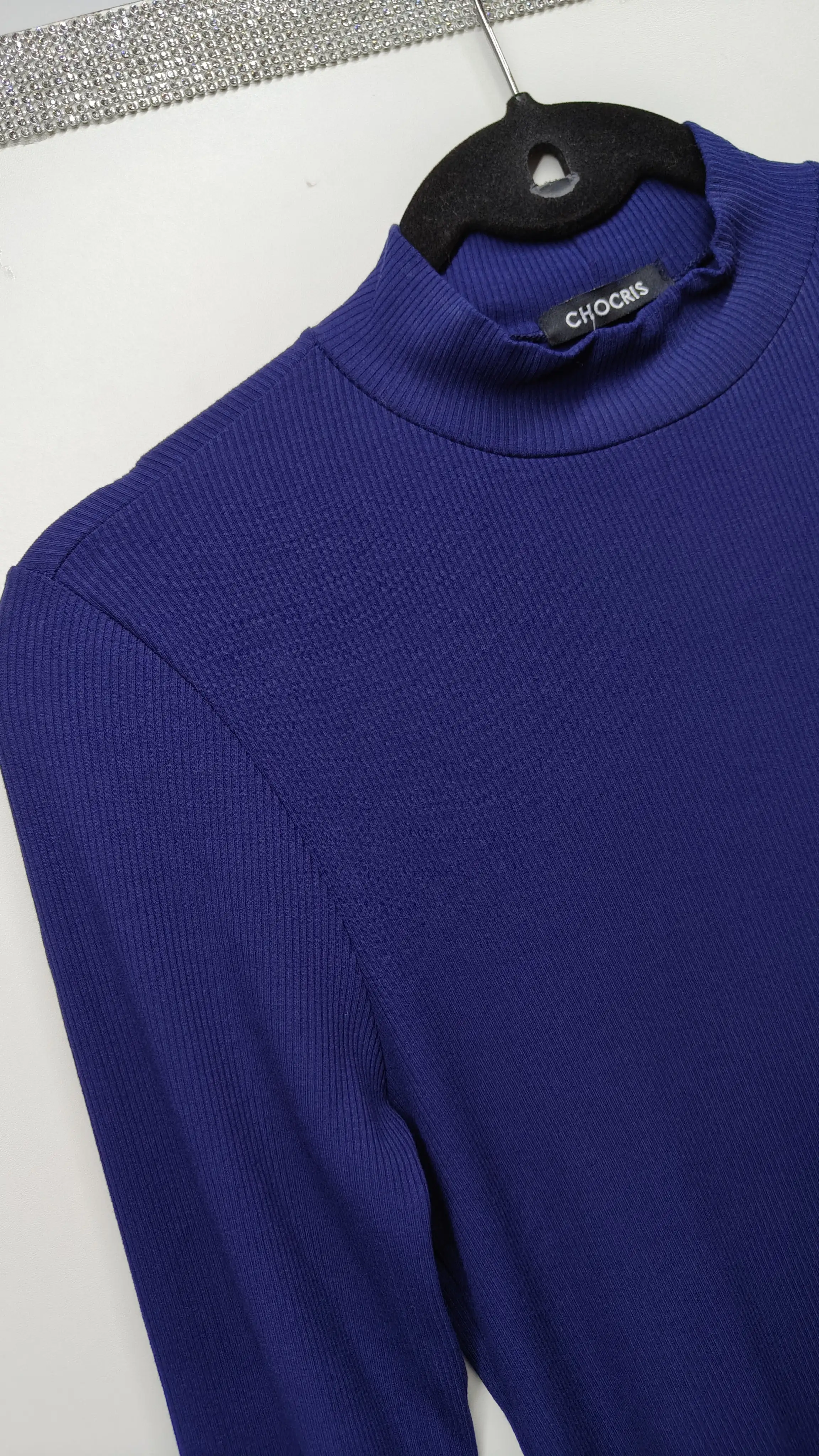 Blusa Chocris Manga Lon Blue 2
