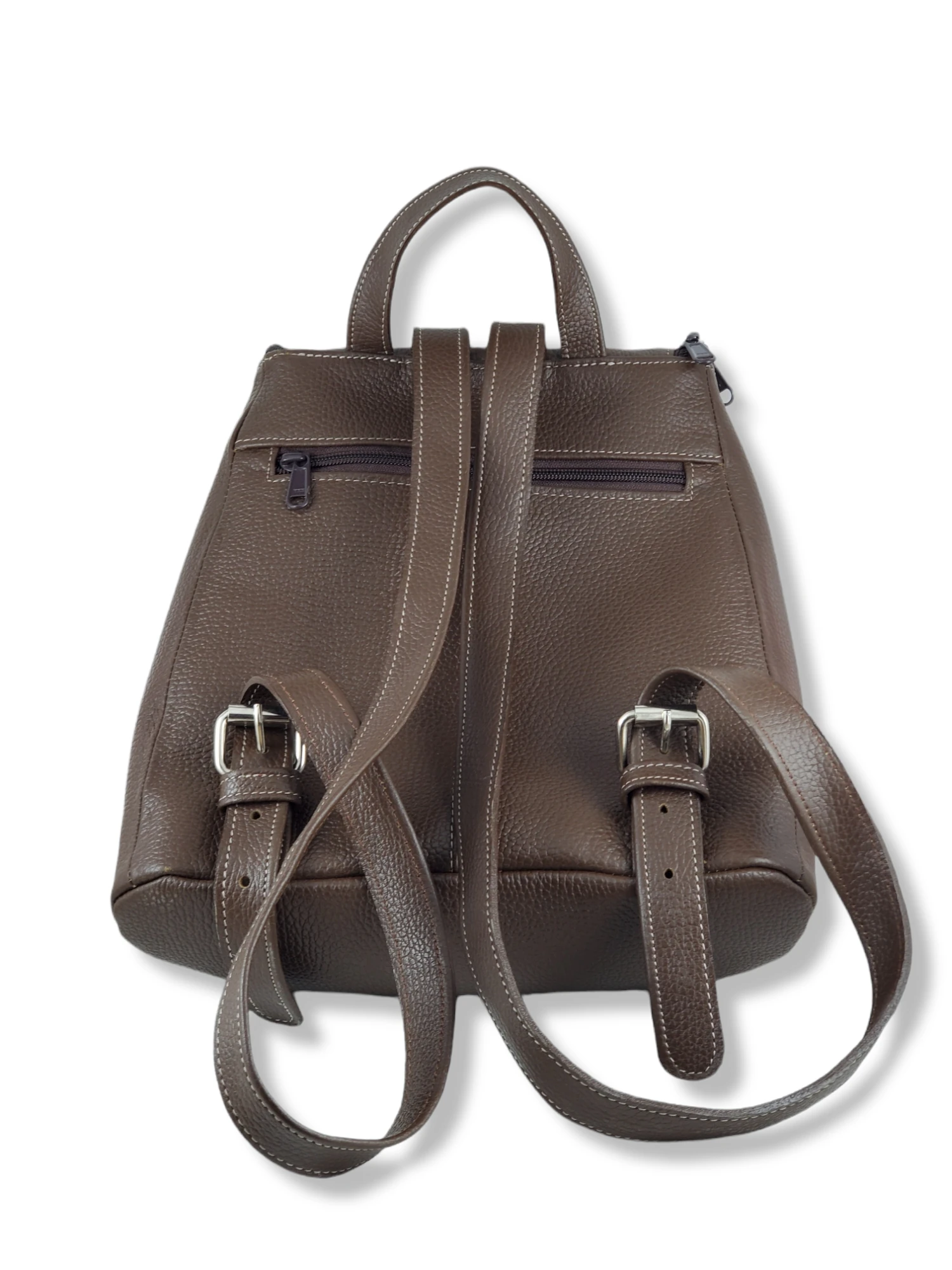 Mochila cuero cafe  2