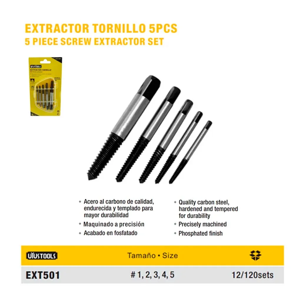 EXTRACTOR DE TORNILLO 5 PZS UYUST 