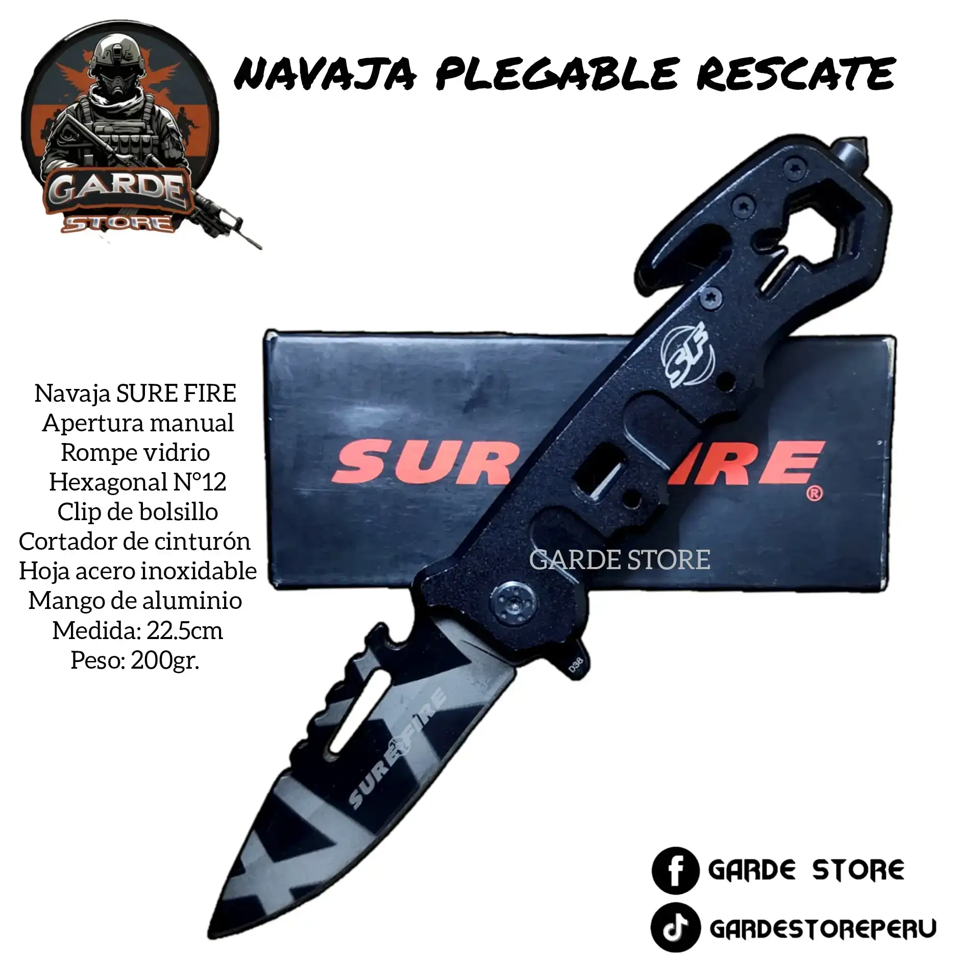 Navaja rescate sure fire 2