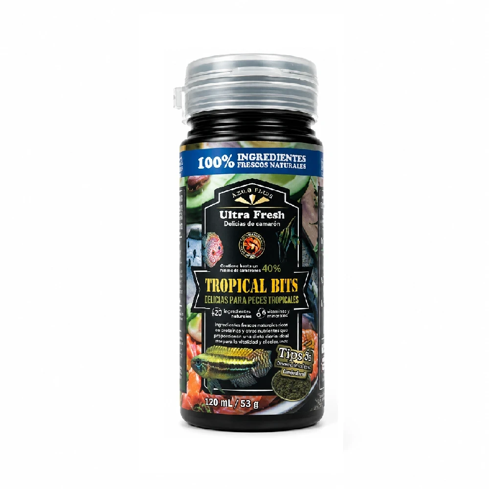 Alimento para peces tropicales - Tropical Bits Ultra Fresh x 53 gramos