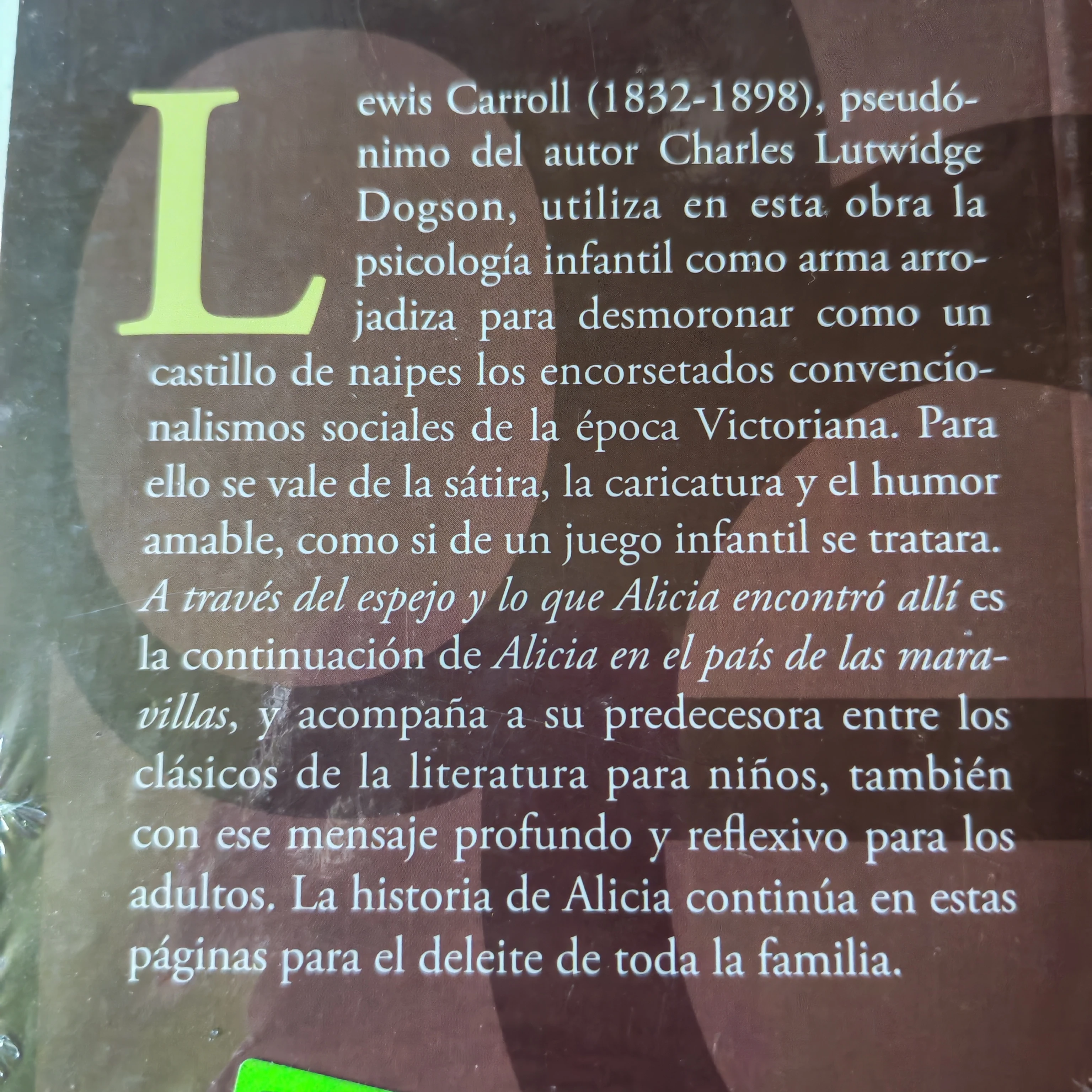 A través del espejo y lo que Alicia encontro allí, Lewis Carroll  2