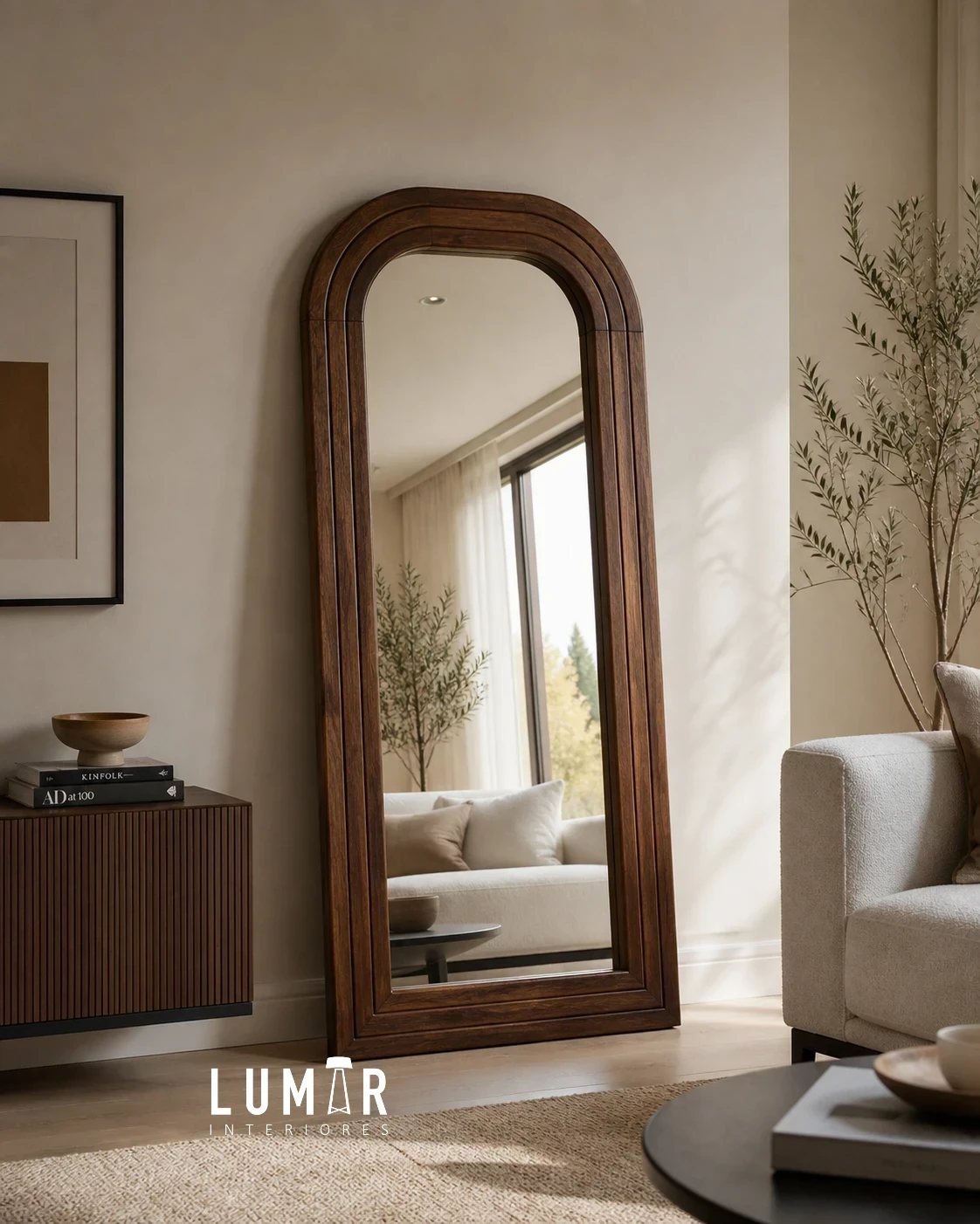 Espejo BRUMA CURVE Parota Espejo 4