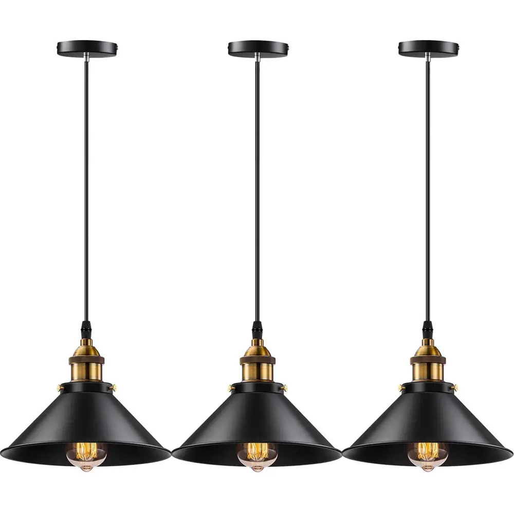 Lámpara Colgante de Hierro Estilo Industrial y Vintage 