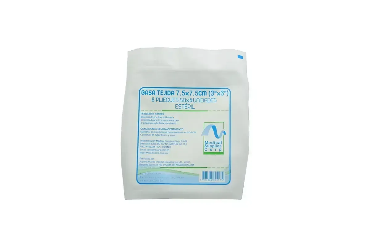 GASA ESTERIL NO TEJIDA X 5 MEDICAL