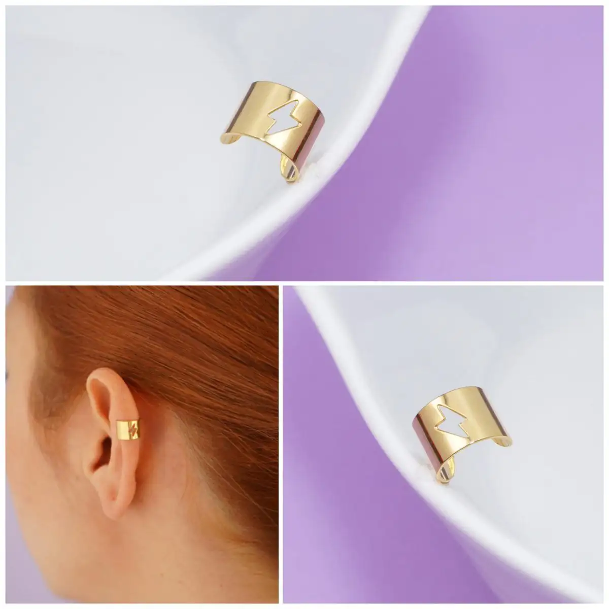 Ear Cuff Rayo Dorado REF: 4114