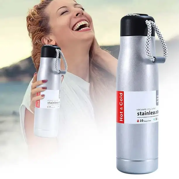 Botella Térmica Acero Inoxidable 550ml - Gris 2