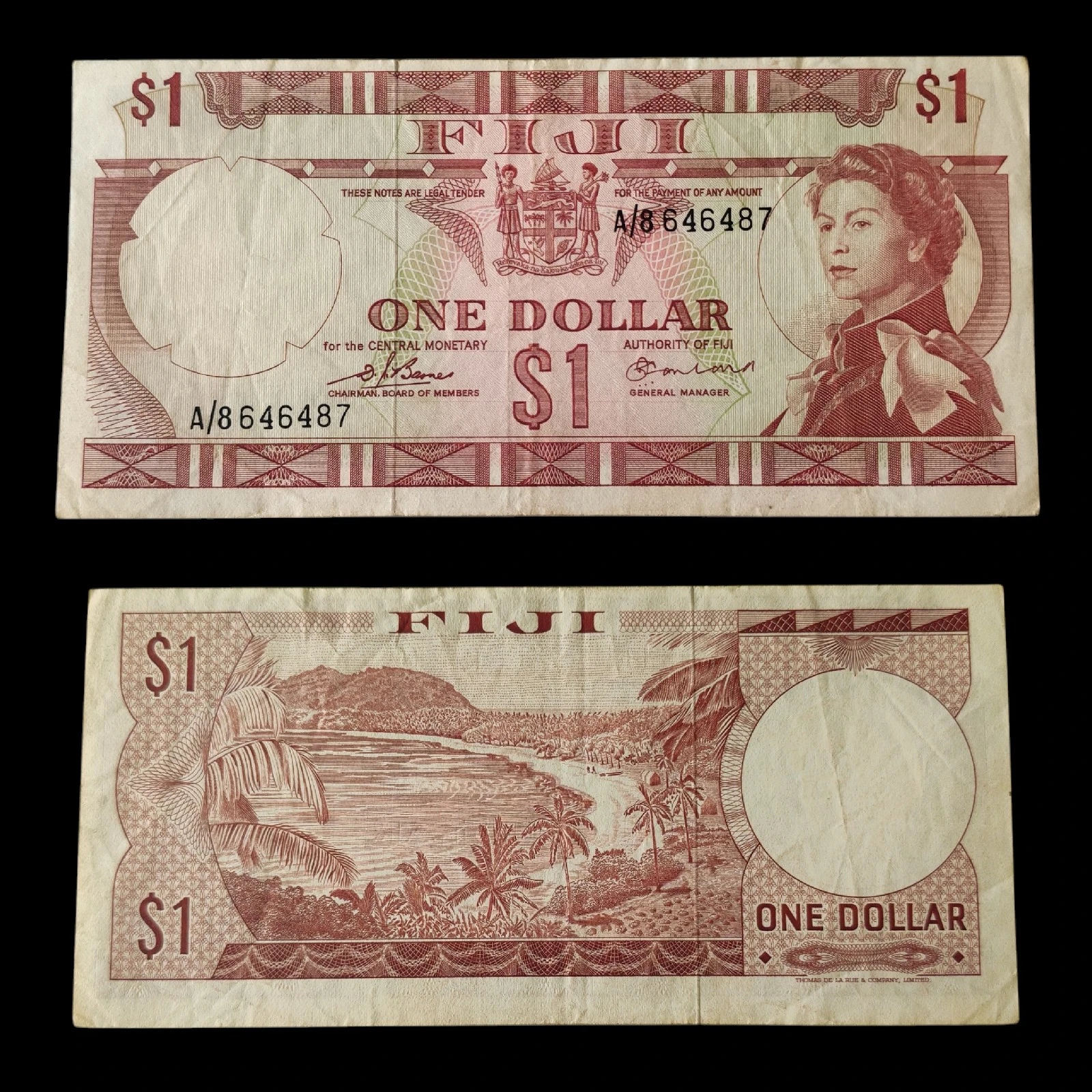 ° Fiji 1 Dólar Circulado 