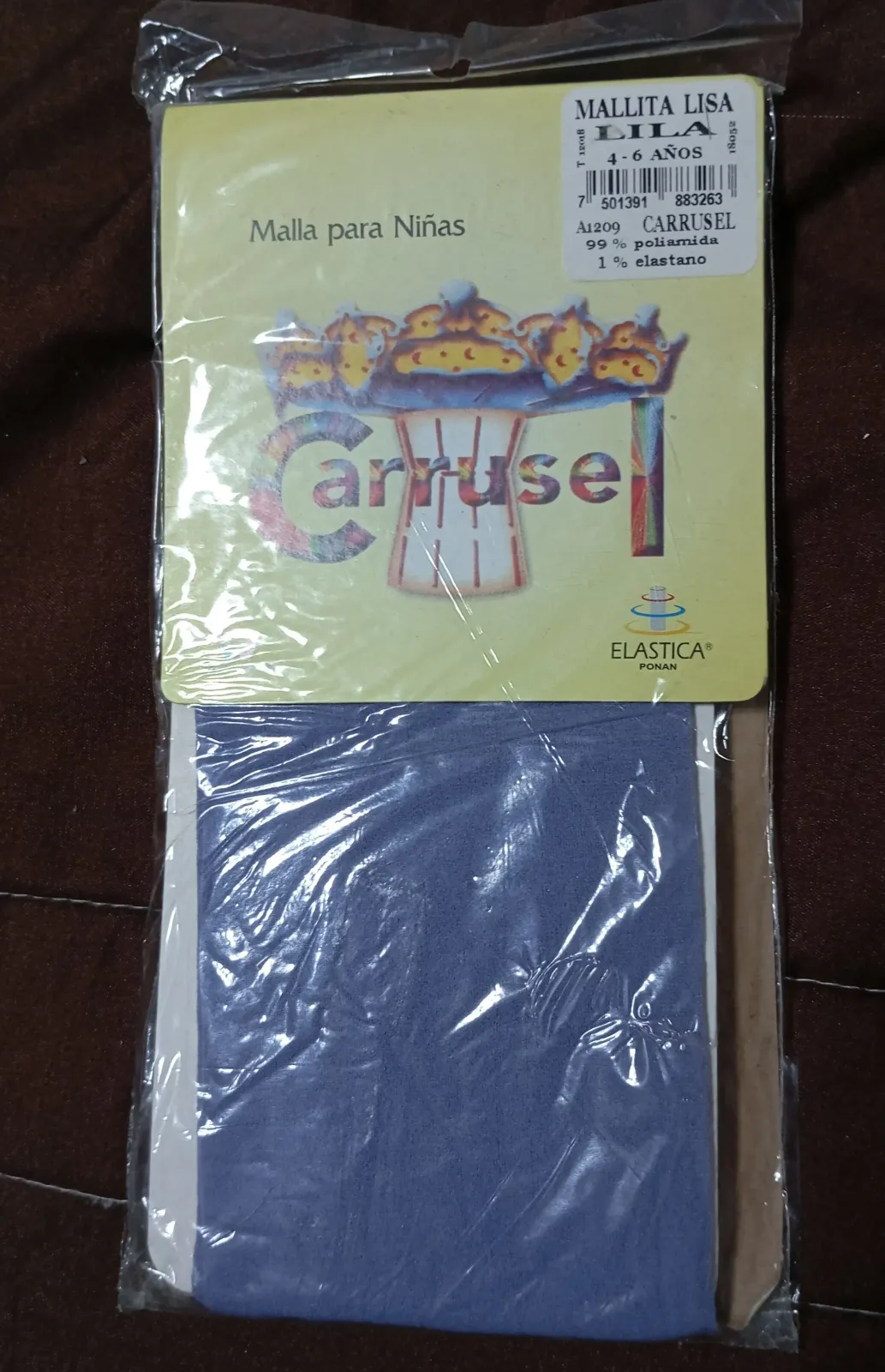 Malla lisa de poliamida nylon delgadas Carrusel 4-6 años Lila