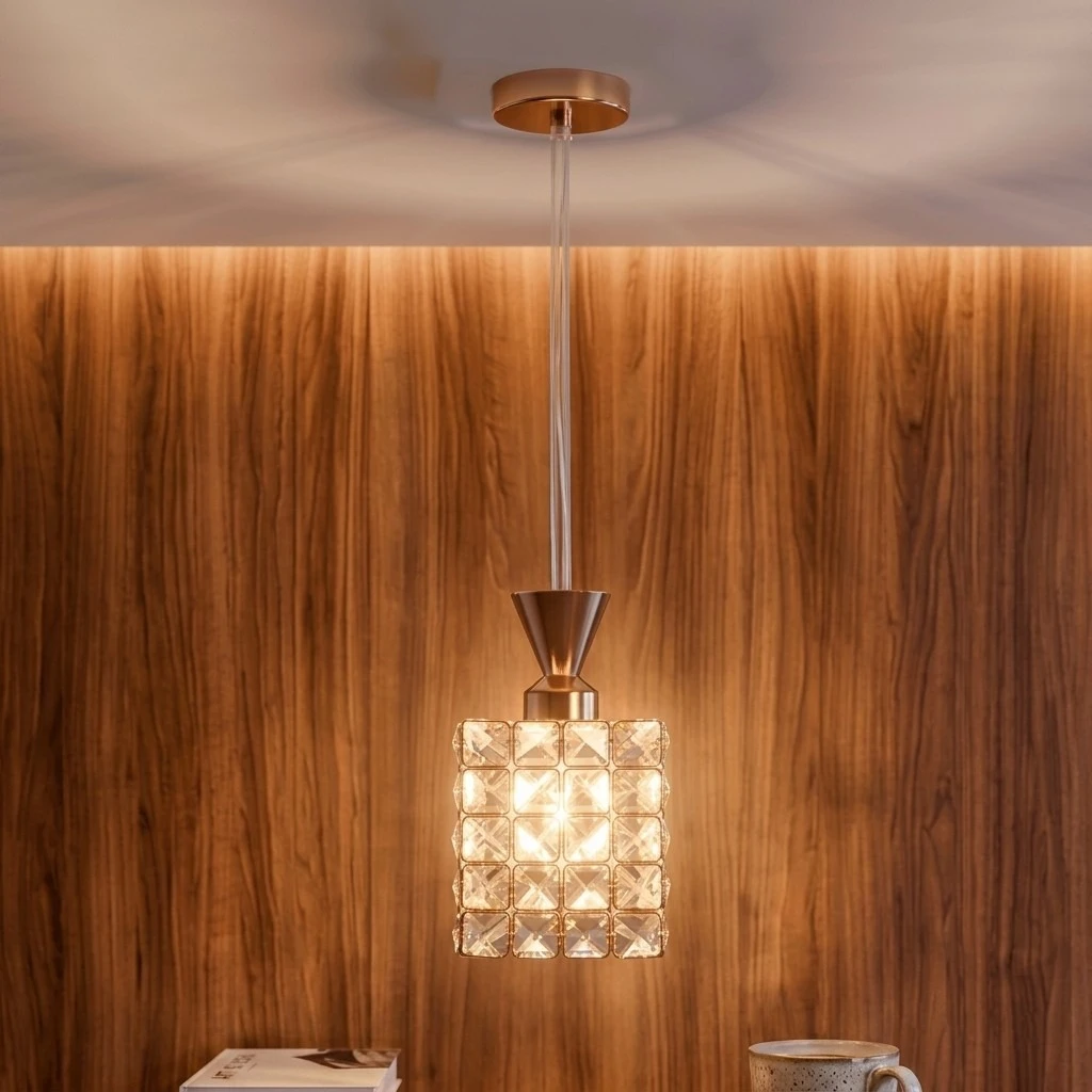 LAMPARA COLGANTE CRISTAL ST-770 1L E27