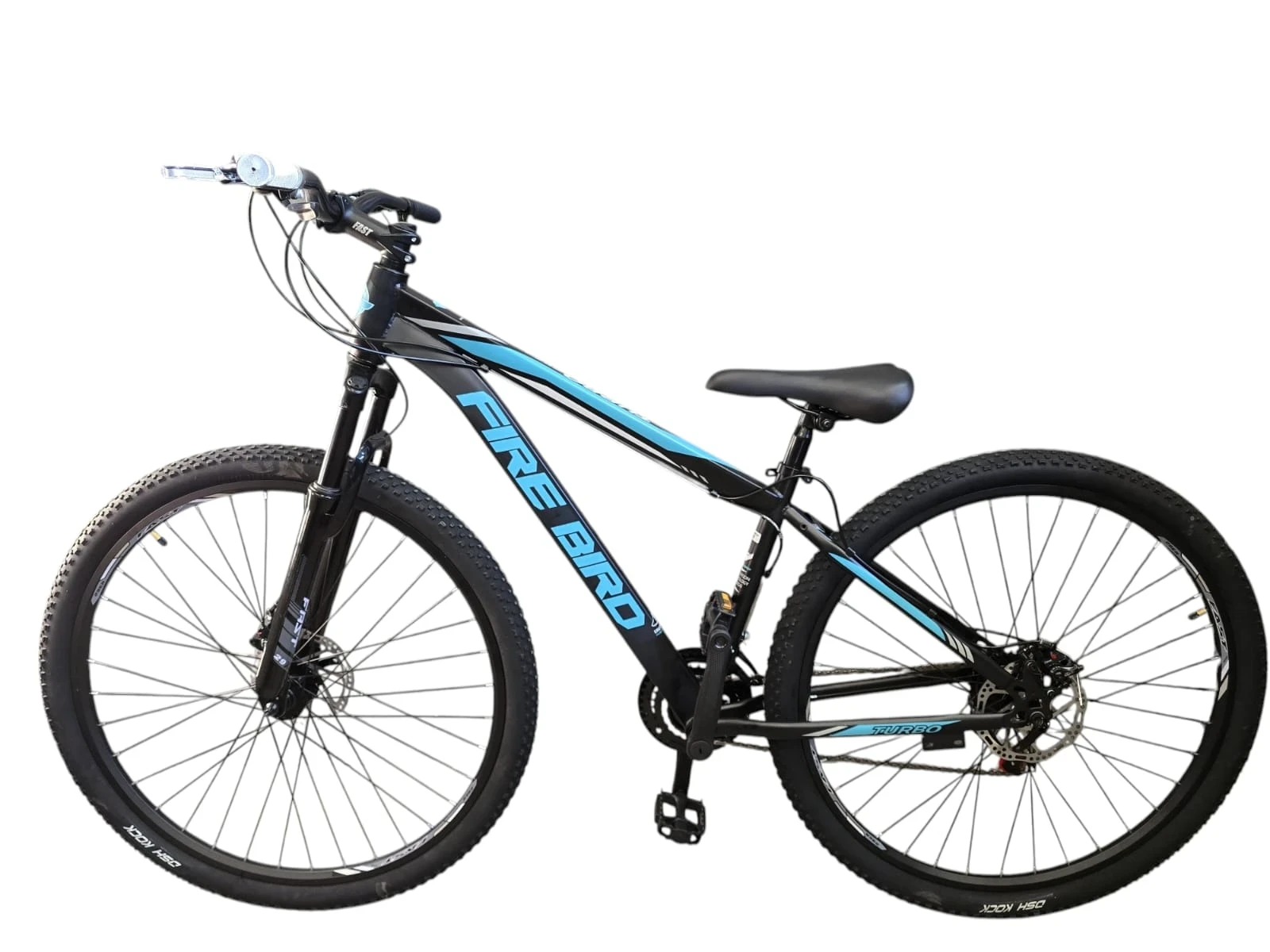 BICICLETA FIREBIRD TURBO ROD29 TALLE S COLOR NEGRO Y CELESTE 21 VELOCIDADES