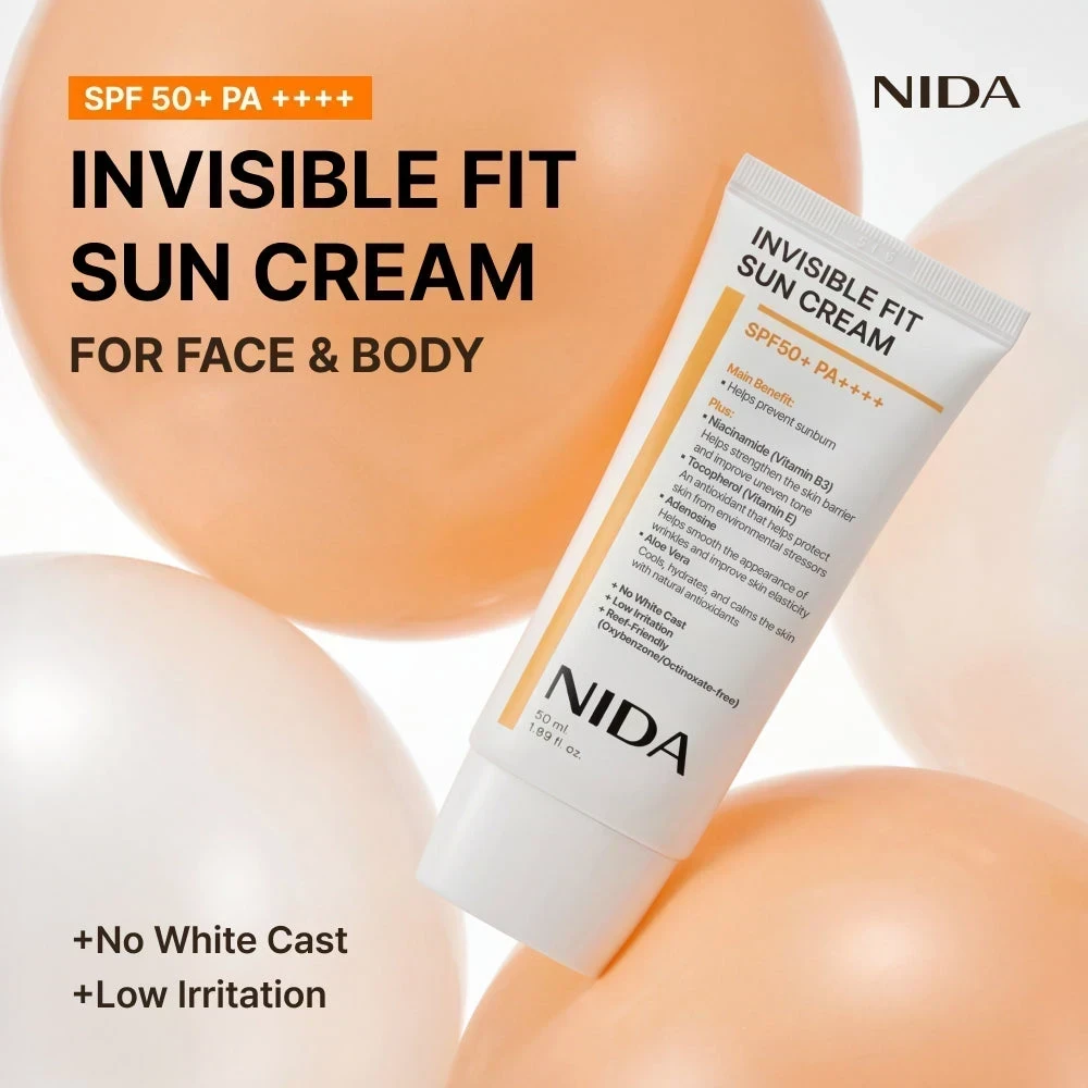 NIDA Invisible Fit Sun Cream SPF50+ PA++++ (NIDA) -50ml Protector solar ligero