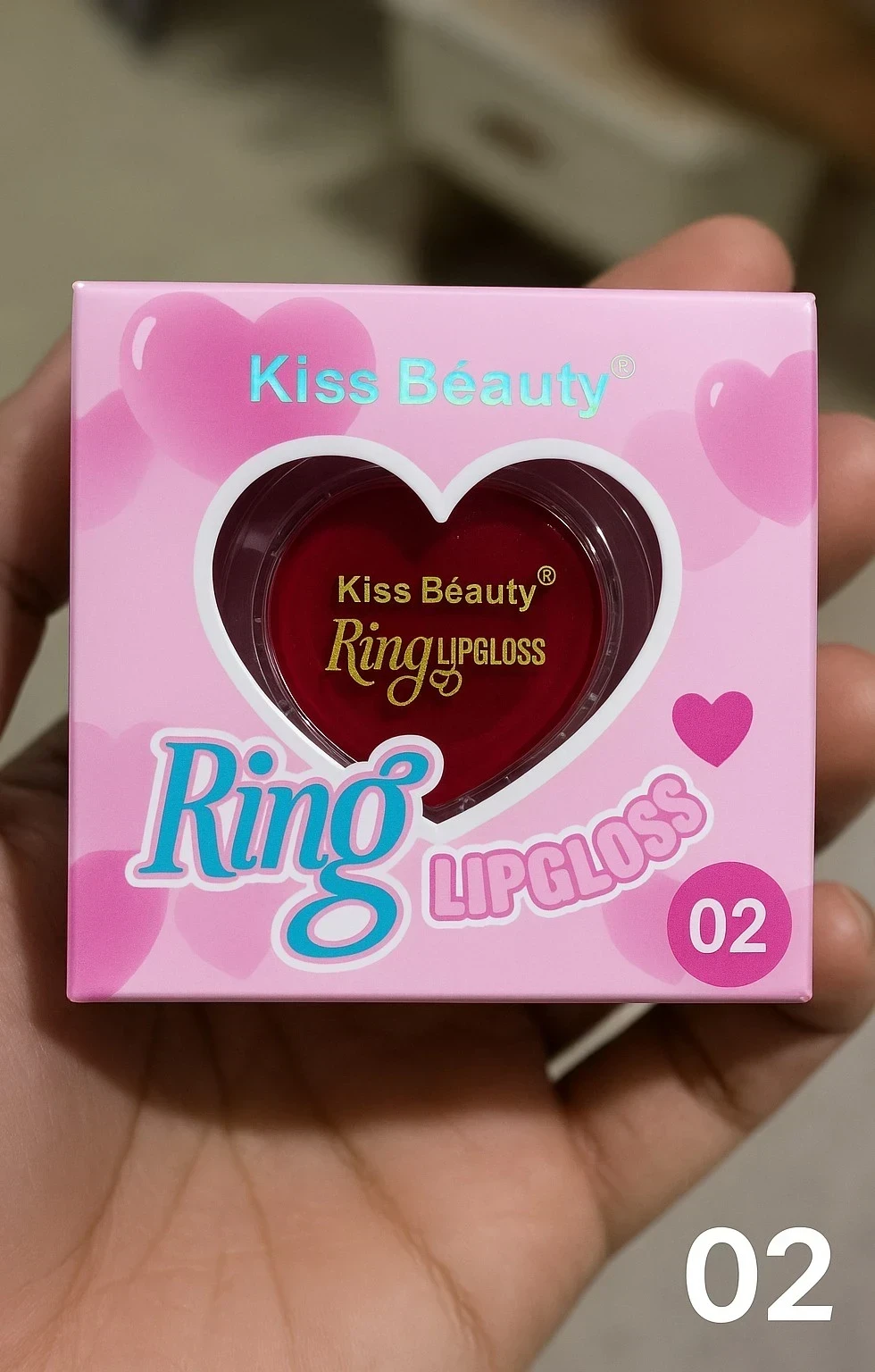 💖 Ring Lip Gloss Kiss Beauty – El brillo más cute del mundo ✨💍 3