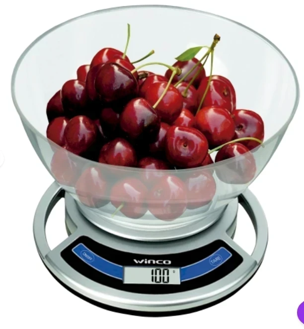 BALANZA DIGITAL DE COCINA CON BOWL WINCO 